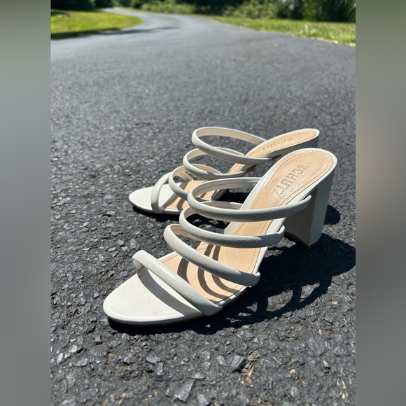 Schutz Strappy Block Heel Summer Sandal - Picture 11 of 15